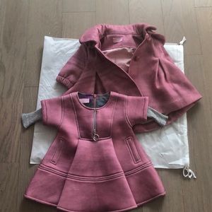 Val max scuba dress and matching hooded jacket.